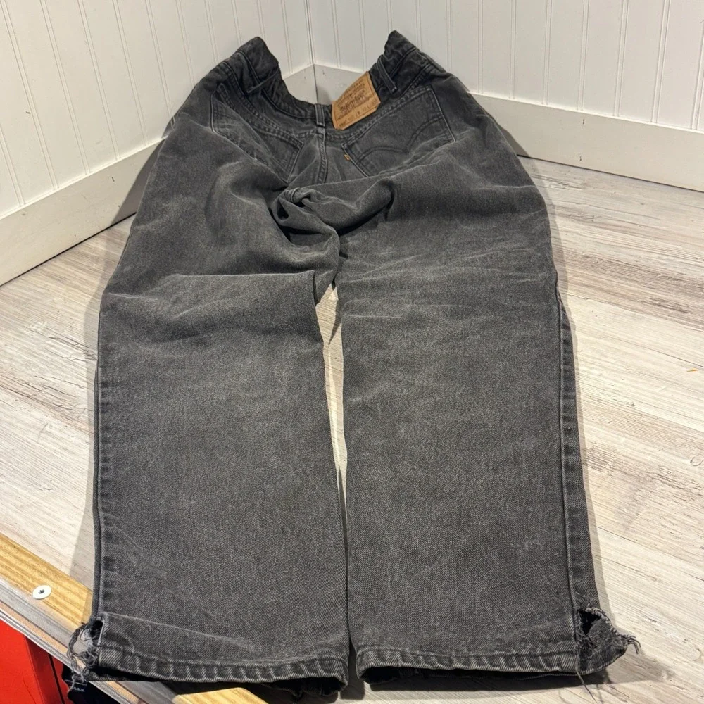 VTG Levi's 550 Jeans Men 32x32 Orange‎ Tab Black Relaxed Fit 90s *READ*